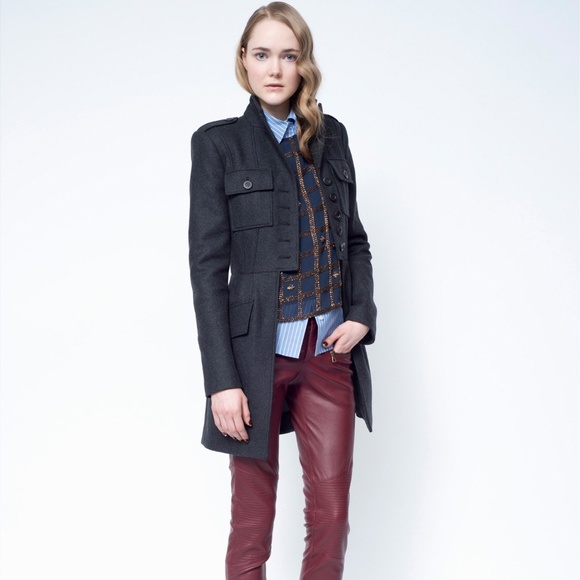 Marissa Webb Oxblood Red Leather Skinny Pants Sz 4 - Picture 2 of 9